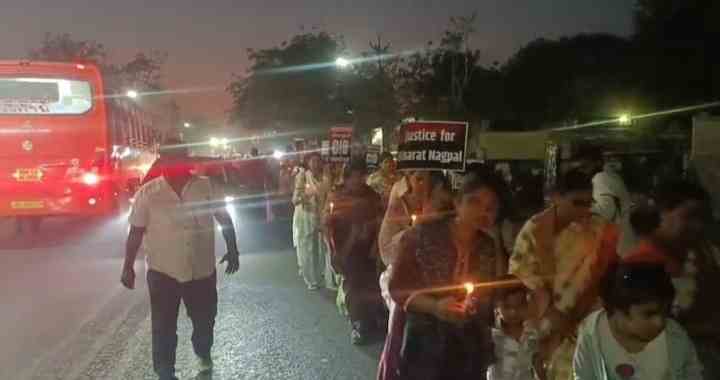 पुलगावमध्ये कँडल मार्च; महिलांचा मोठा सहभाग दिवंगत भारत नागपाल यांना श्रद्धांजली, आरोपींना कठोर शिक्षेची मागणी